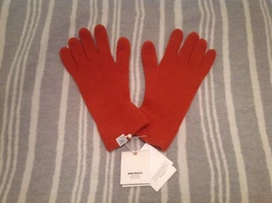 NORSE PROJECTS 100% CASHMERE WOOLEN WINTER GLOVES ORANGE WOOL BEANIE HAT CAP NWT - Picture 1 of 2