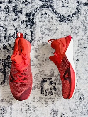 Nike Metcon Flyknit 3 Para hombres 12 Zapatos de Entrenamiento Cruzado Rojo AQ8022 600 *Usados Una Vez* Foto 1 de 4