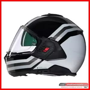 Casco Moto Modulare Convertibile Nolan N120-1 Lineo Nero Grigio Bianco 348 - Foto 1 di 1