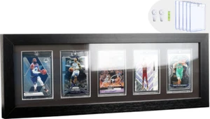 BASEBALL CARD DISPLAY CASE Wall Mount Trading Cards Frame 5-Cards BIVITRE - Picture 1 of 24