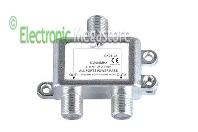 FLA-ELETRONIC PARTITORE SPLITTER F SATELLITARE 1 INGRESSO 2 USCITE SATELLITE DECODER SKY SAT