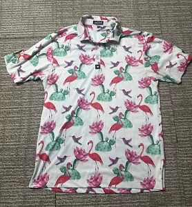 Bad Birdie Poloshirt Herren Medium Mehrfarbig Golf Kolibri Kaktus - Bild 1 von 13