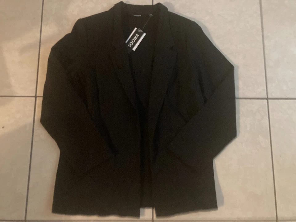 New Women's Briggs Navy Blue Opened Front Blazer Petite XL PXL - Image 1 of 1