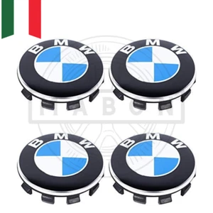 4 Tappi Coprimozzo 68mm Compatibili Per Serie 1 3 5 6 7 M Z X Cerchi in Lega - Foto 1 di 2
