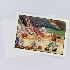 Pinocchio Blank Notecard Walt Disney Archives Concept Art Looking for Monstro - Picture 1 of 4