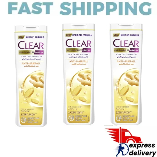 3X Clear Anti-Hairfall & Anti-Dandruff Shampoo & Conditioner with Ginger 360ml - Image 1 of 1