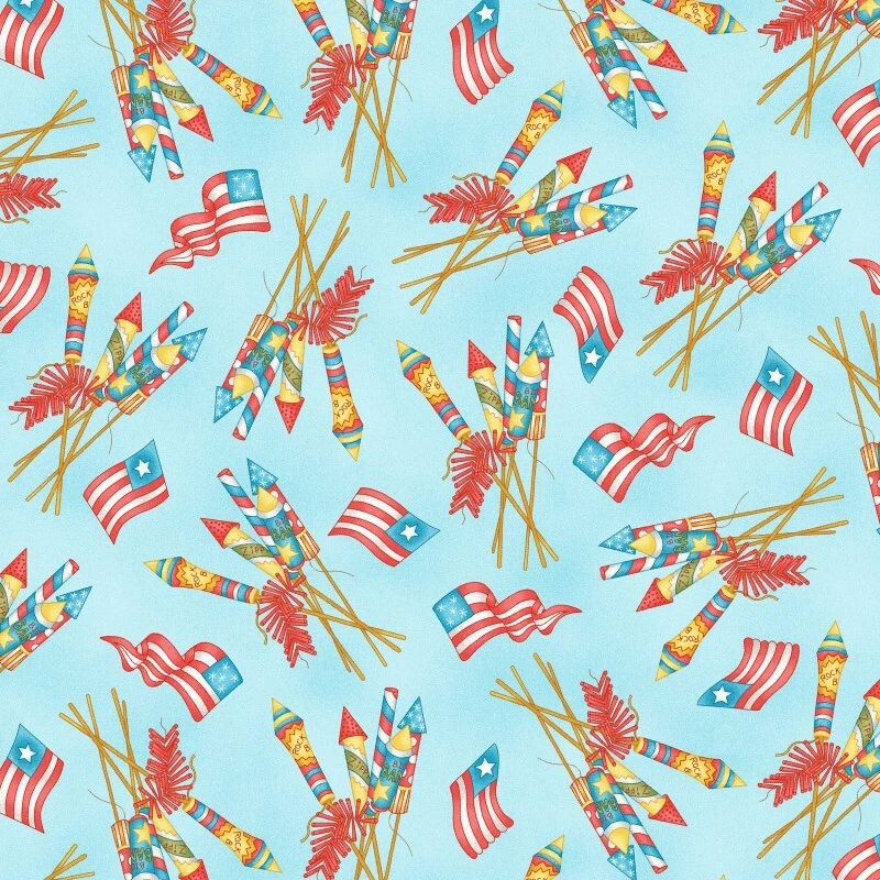 Porche trasero celebración azul vintage fuegos artificiales Meg Hawkey Maywood Studio 9383-B Foto 1 de 1