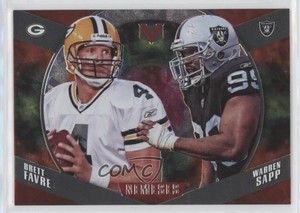 2017 Panini Vertex Nemeses Brett Favre Warren Sapp #NM-4 HOF