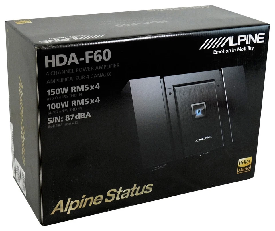 Alpine HDA-F60, HIGH END Status 4 Channel Amplifier 600W Free Worldwide Shipping - Image 1 of 1