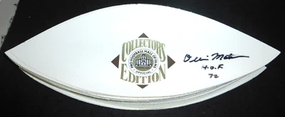 Panel Blanco SOLO Salón de la Fama Fútbol Firmado Automático Ollie Matson Salón de la Fama 72 Autógrafo Foto 1 de 2