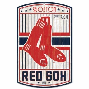 BOSTON RED SOX COOPERSTOWN EST. 1901 WOOD SIGN 11"x17" NEW WINCRAFT 👀 - Picture 1 of 1