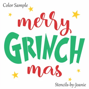 Plantilla Joanie Feliz Grinchmas Navidad Estrellas Vacaciones Hágalo Usted Mismo Familia Artesanía Carteles - Imagen 1 de 10