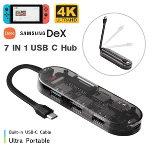 USB Type C Hub Adapter Dock Card Reader 4K HDMI For MacBook,Nintendo Switch Game - Picture 1 of 12
