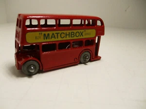 Lesney Matchbox 5B-2 LONDON DOUBLE DECKER BUS."BUY MATCHBOX" RESTORED GMW RARE - Picture 1 of 12