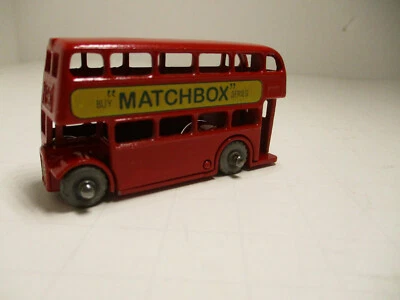 Autobús Lesney Matchbox 5B-2 LONDRES DE DOS PISOS."COMPRAR CAJA DE CERILLAS" RESTAURADO GMW RARO Foto 1 de 4