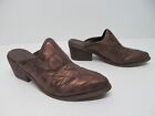 Gomax Cowboy Metallic Brown Faux Leather Overlay Western Slide Size Womens 8.5M