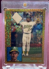 2019 Topps Silver Pack ‘84 Rickey Henderson Gold Refractor #’d /50