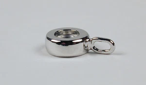 Sterling Silver Rounded Charm Drop Free U.S. Shipping - Picture 1 of 2