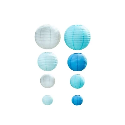 8 piezas SURTIDOS Tamaños Colgantes Linternas de Papel Boda Fiesta Eventos Decoraciones Foto 1 de 2