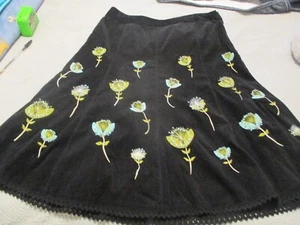Laura Ashley Embroidered pure cotton Skirt Size 12-New with Tags - Picture 1 of 8