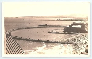 Postcard RPPC Rainbow Pier and Civic Auditorium Long Beach California c1940s - Picture 1 of 2