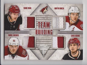 DOAN HANZAL BOEDKER BROWN 2013-14 Titanium Team Building Quad Patch /25 Coyotes - Picture 1 of 1