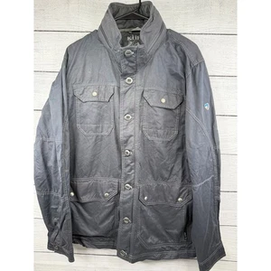 Giacca Kuhl Kollusion Mountain Grown grigia da uomo grande cappotto utility con bottoni a pressione - Foto 1 di 9
