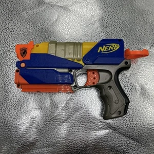 Nerf Switch Shot EX-3 Foam Dart Blaster Toy Blue Nintendo Wii Controller - Picture 1 of 4