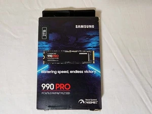 Samsung - 990 Pro 2TB Internal SSD PCle Gen 4x4 NVMe Model # MZ-V9P2T0B/AM *Read - Afbeelding 1 van 6