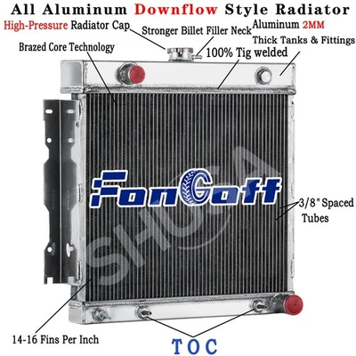 2 ROW RADIATOR Fit  72-79 DODGE D100 W150 Ramcharger /Plymouth PB100 PB200 5.9L - Image 1 of 4