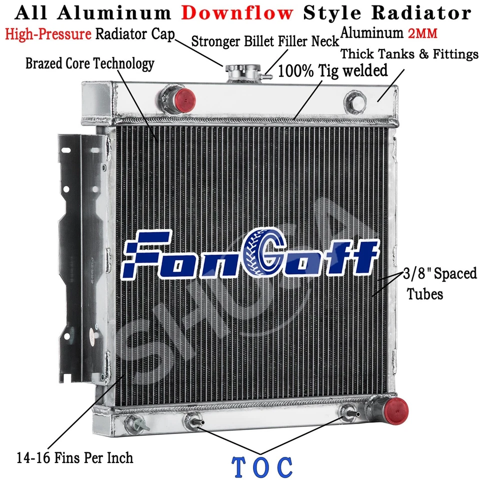 3 ROW RADIATOR FOR DODGE D100 W150 Ramcharger/Plymouth PB100 PB200 5.9L 72-79,74 - Image 1 of 4
