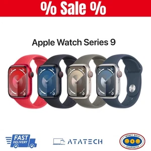 Apple Watch Series 9 GPS 41mm Boîtier Aluminium avec Bracelet Sport OpenBox (Très Bon) - Photo 1 sur 15