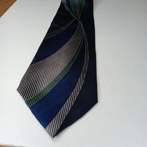 Martin Wong Collection Tie Blue Silk 4x61 in. - Picture 1 of 7