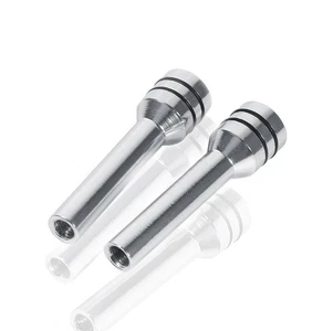 2 piezas de aluminio para cerradura de puerta interior de automóvil perilla de tracción pasadores cubierta accesorio automático - Imagen 1 de 4