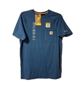NUEVA Camiseta Carhartt Para Hombre S Azul Calce Relajado Bolsillo Secado Rápido - Imagen 1 de 5