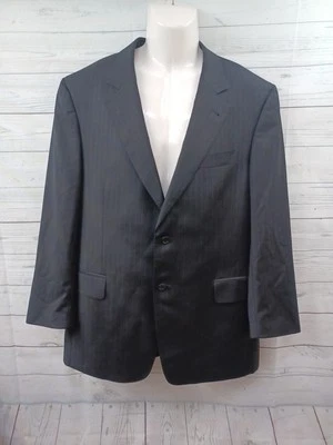 Jos A Bank Mens Sz 42R Black Pinstripe Sport Coat Blazer Jacket - Image 1 of 4