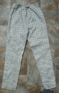 Symphony Pants 70s Ladies Embellished 22x25 Glittery Silver Decorative Pleated - Picture 1 of 10