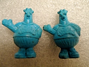 2 Rare 1970s Blue Milk Thing Character Figurenes - Picture 1 of 8