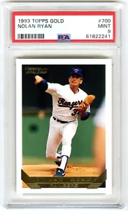 NOLAN RYAN (POP 162) 1993 TOPPS GOLD PSA-9 MINT FINAL SEASON CARD#700 (CUSTODIA NUOVA) - Foto 1 di 2