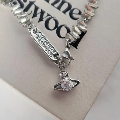 Ожерелье ошейник со стразами Vivienne Westwood серебро как новое - Изображение 1 из 4