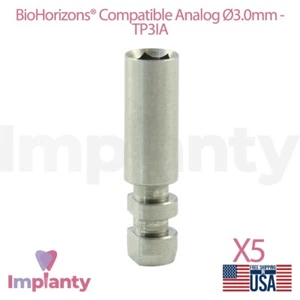 5x Dental Analog Compatible BioHorizons 3.0mm Int Hex System Stainless Steel - Picture 1 of 4