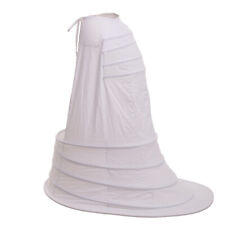 Blessume Victorian White Back Bustle Long Dress Crinoline Underskirt Painner QC8