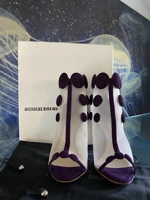 NWB *Nicholas Kirkwood Mesh/ Suede Booties**Size 38* Purple*Italy* Holiday Party - Image 1 of 4