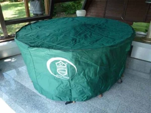 Gartenmöbel Schutzhülle 205x90 Abdeckung f runden 8-Eckigen Gartentisch + Stühle - Bild 1 von 12
