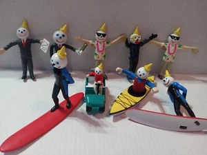  Jack In The Box Restaurants Collectible Bendy Figures Vintage 9! - Picture 1 of 8