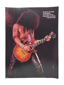 Anuncio impreso de revista SLASH Guns n Roses para guitarra eléctrica Gibson años 80 8x11 - Imagen 1 de 1