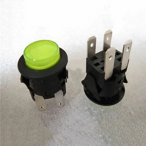 20MM SB-53 Runde Knopfschalter 4Pin &Licht selbstsicherndem Netzschalter 16A250V - Bild 1 von 7