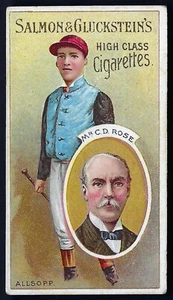 SALMON & GLUCKSTEIN - OWNERS & JOCKEYS SERIES - ALLSOPP / MR C D ROSE - Picture 1 of 2