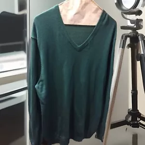 Old Navy Men's V-Neck Casual Light Weight Sweater Size Large Green - Picture 1 of 5