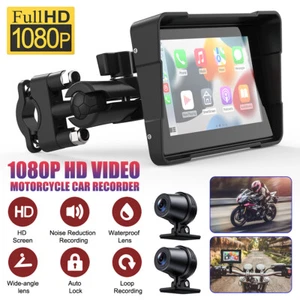 5"/6.25"1080P HD Video Motorcycle CAR Recorder Waterproof Carplay/Android Auto - Picture 1 of 5